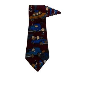 Peanuts Door To Door Delivery Truck Mail Taxi 18 Wheeler Snoopy Necktie